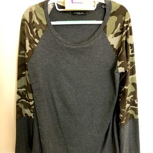 Gray & Camouflage Shirt